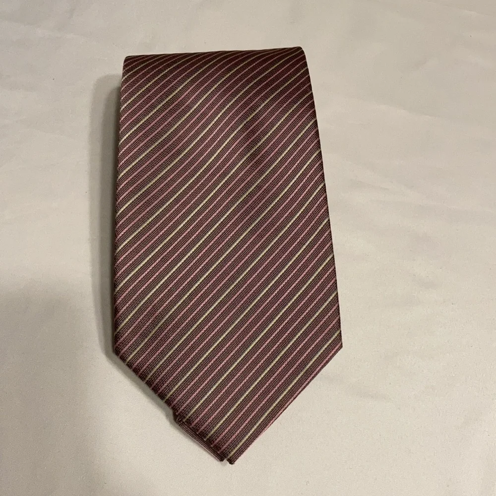 Yves Saint Laurent Striped Silk Tie